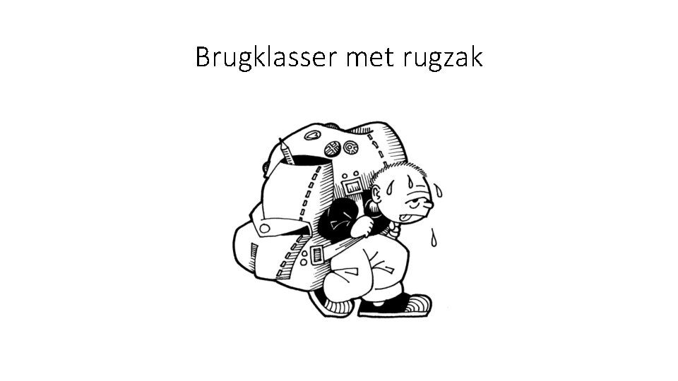 Brugklasser met rugzak 