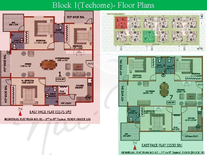 Block 1(Techome)- Floor Plans 