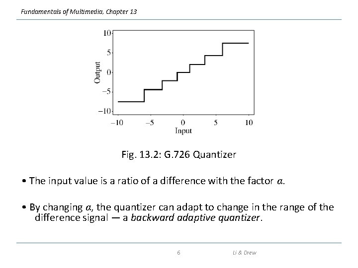 Fundamentals of Multimedia, Chapter 13 Fig. 13. 2: G. 726 Quantizer • The input