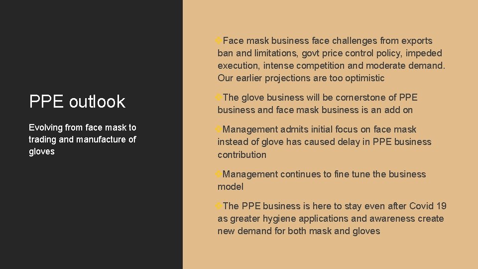 v. Face mask business face challenges from exports ban and limitations, govt price control