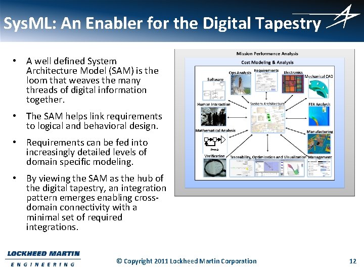 Sys. ML: An Enabler for the Digital Tapestry • A well defined System Architecture