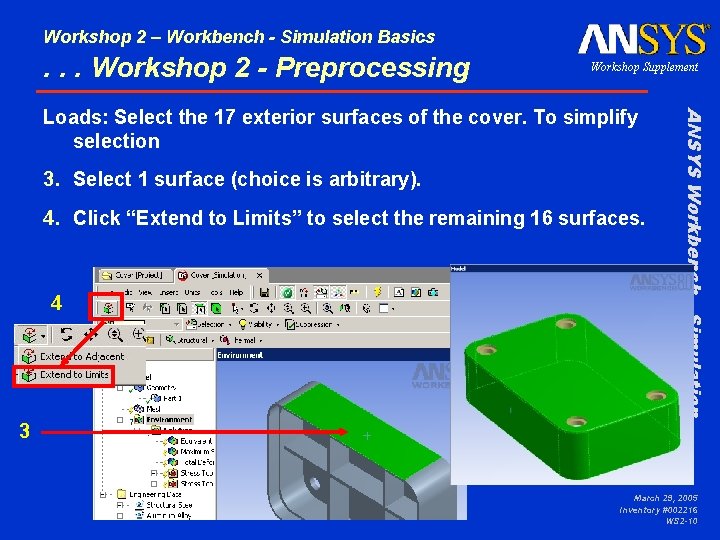 Workshop 2 – Workbench - Simulation Basics . . . Workshop 2 - Preprocessing