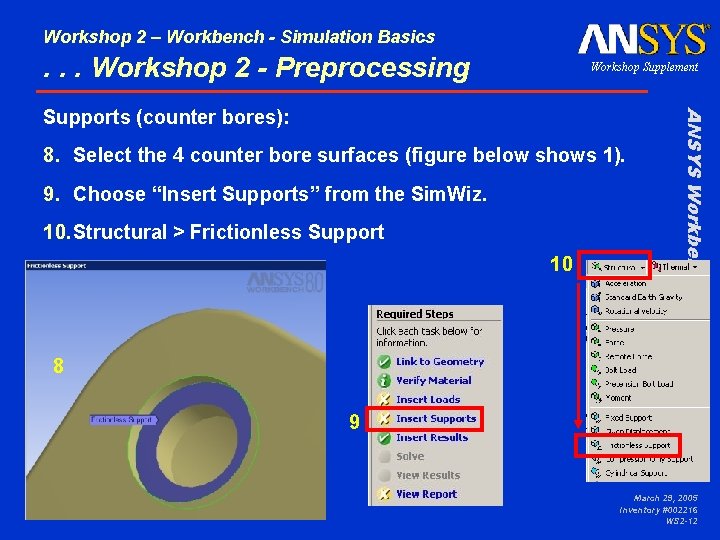 Workshop 2 – Workbench - Simulation Basics . . . Workshop 2 - Preprocessing