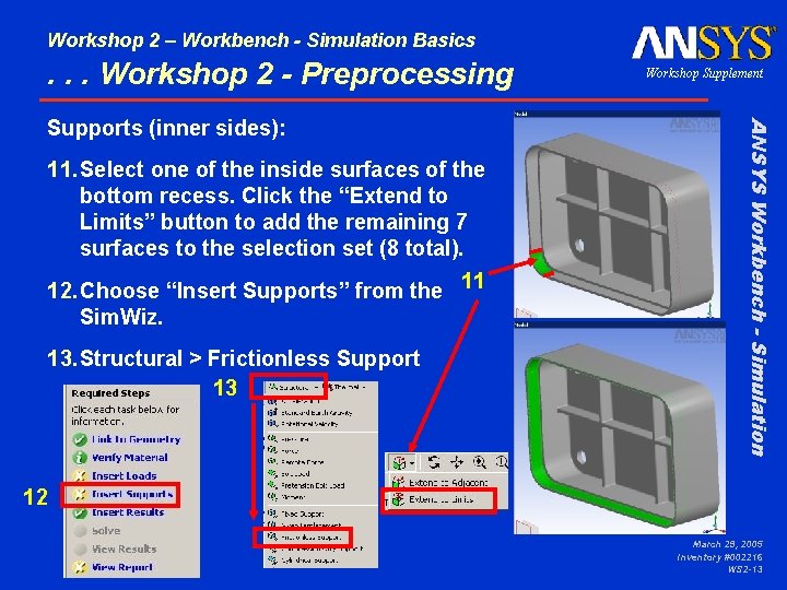 Workshop 2 – Workbench - Simulation Basics . . . Workshop 2 - Preprocessing