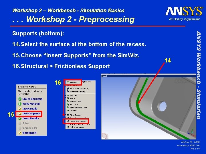 Workshop 2 – Workbench - Simulation Basics . . . Workshop 2 - Preprocessing