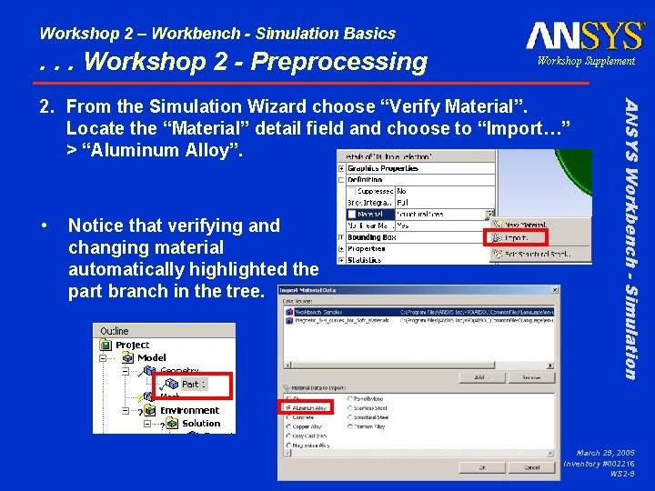 Workshop 2 – Workbench - Simulation Basics . . . Workshop 2 - Preprocessing