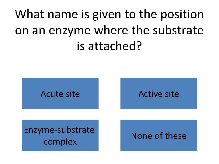 What name is given to the position on an enzyme where the substrate is