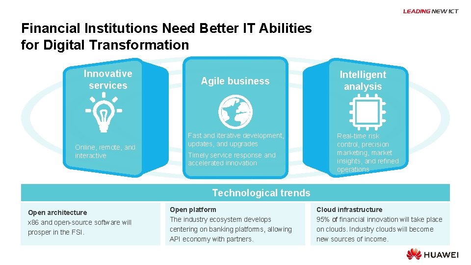 Financial Institutions Need Better IT Abilities for Digital Transformation Innovative services Online, remote, and