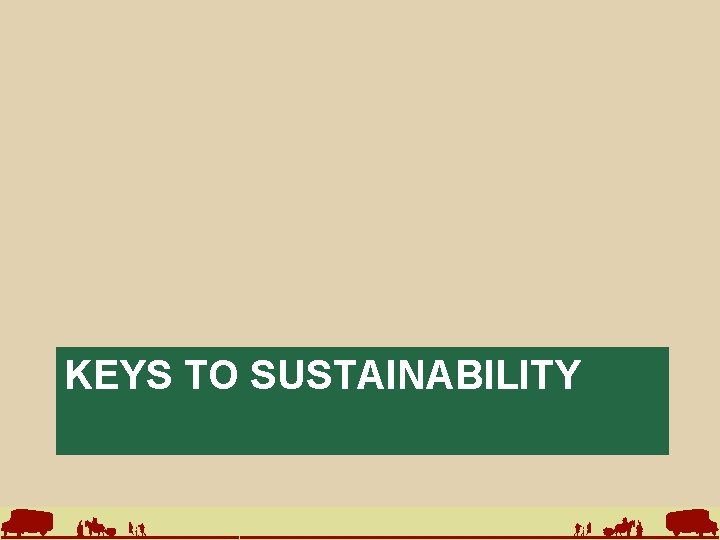 KEYS TO SUSTAINABILITY 