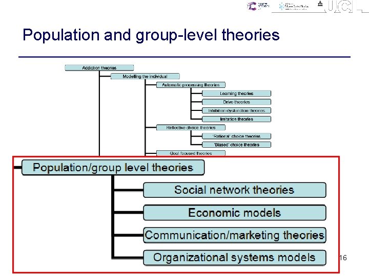 Population and group-level theories 16 