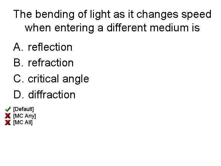 The bending of light as it changes speed when entering a different medium is