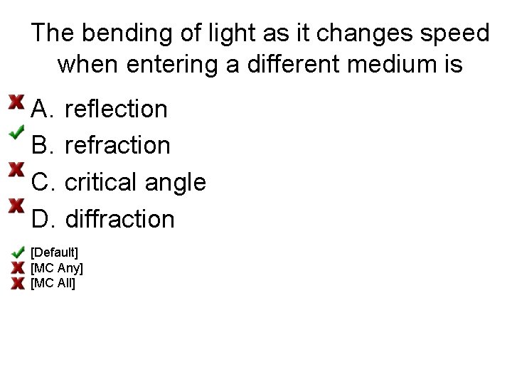 The bending of light as it changes speed when entering a different medium is