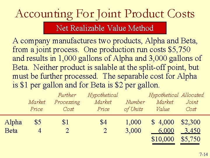 Joint Product and ByProduct Costing Prepared by Douglas