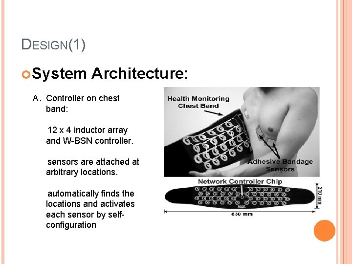 DESIGN(1) System Architecture: A. Controller on chest band: 12 x 4 inductor array and
