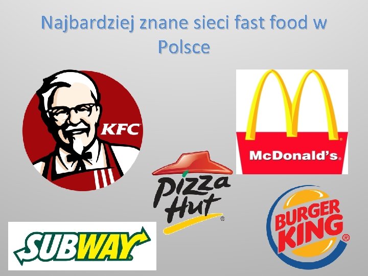 Najbardziej znane sieci fast food w Polsce 