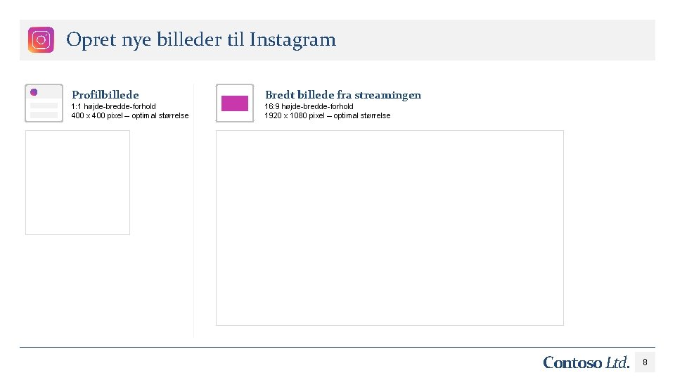 Opret nye billeder til Instagram Profilbillede Bredt billede fra streamingen 1: 1 højde-bredde-forhold 400