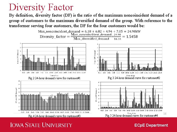 Diversity Factor By definition, diversity factor (DF) is the ratio of the maximum noncoincident