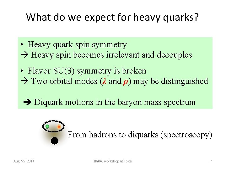 What do we expect for heavy quarks? • Heavy quark spin symmetry Heavy spin