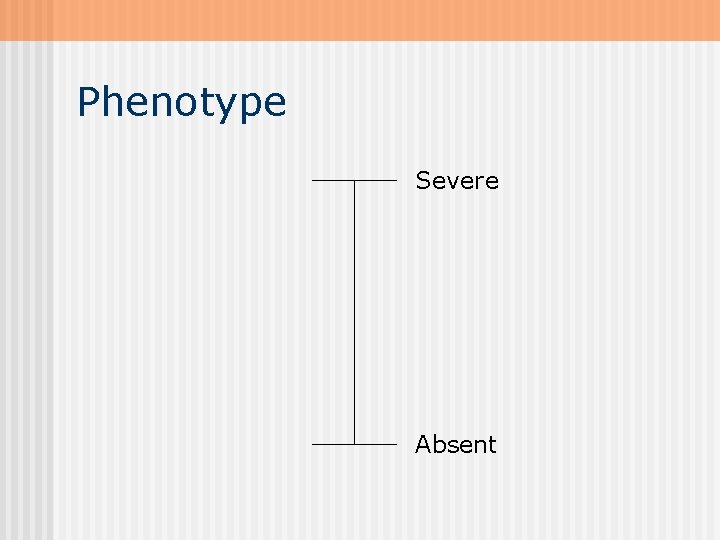 Phenotype Severe Absent 