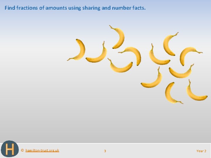 Find fractions of amounts using sharing and number facts. © hamilton-trust. org. uk 3