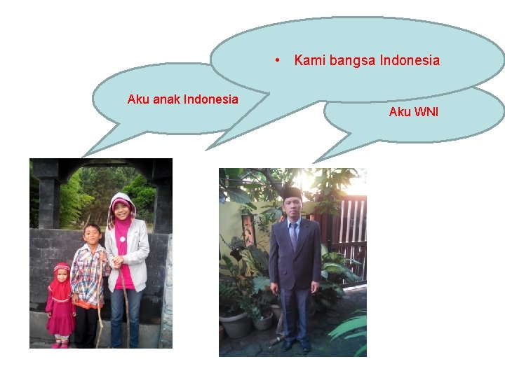  • Kami bangsa Indonesia Aku anak Indonesia Aku WNI 