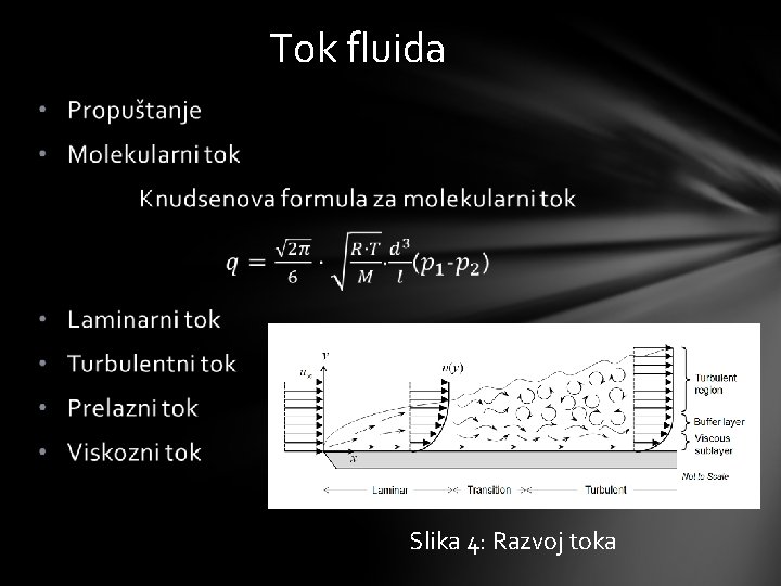 Tok fluida Slika 4: Razvoj toka 