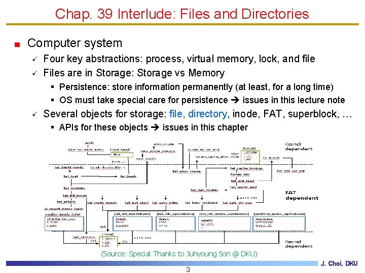 Chap. 39 Interlude: Files and Directories Computer system ü ü Four key abstractions: process,