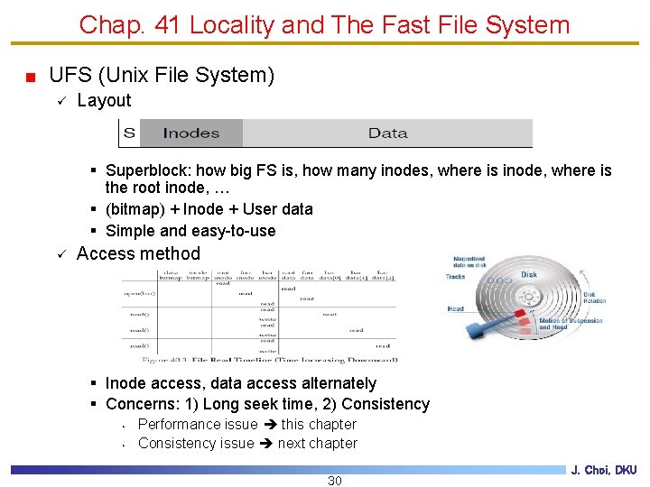 Chap. 41 Locality and The Fast File System UFS (Unix File System) ü Layout