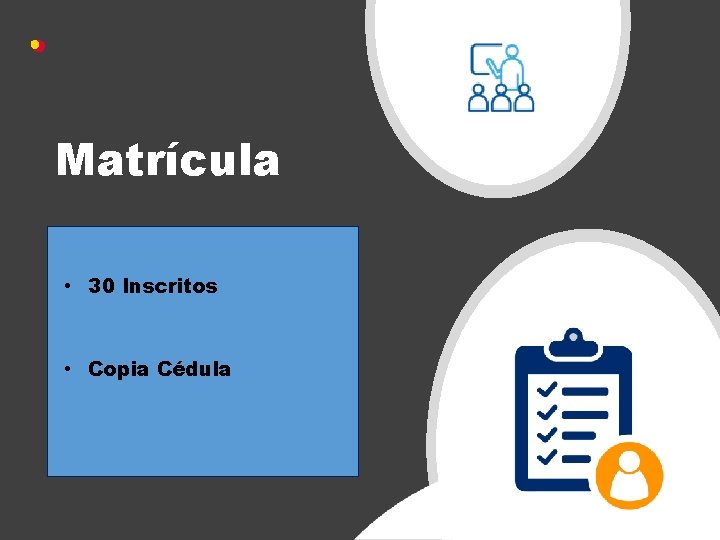 Matrícula • 30 Inscritos • Copia Cédula 