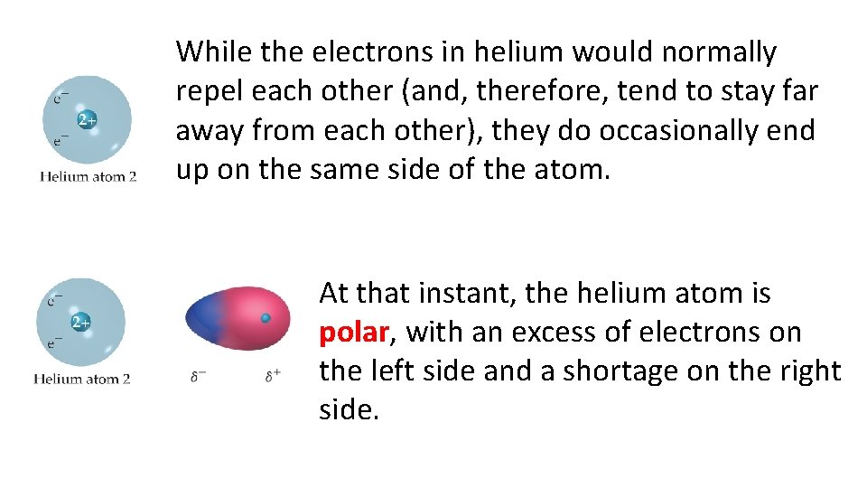 While the electrons in helium would normally repel each other (and, therefore, tend to