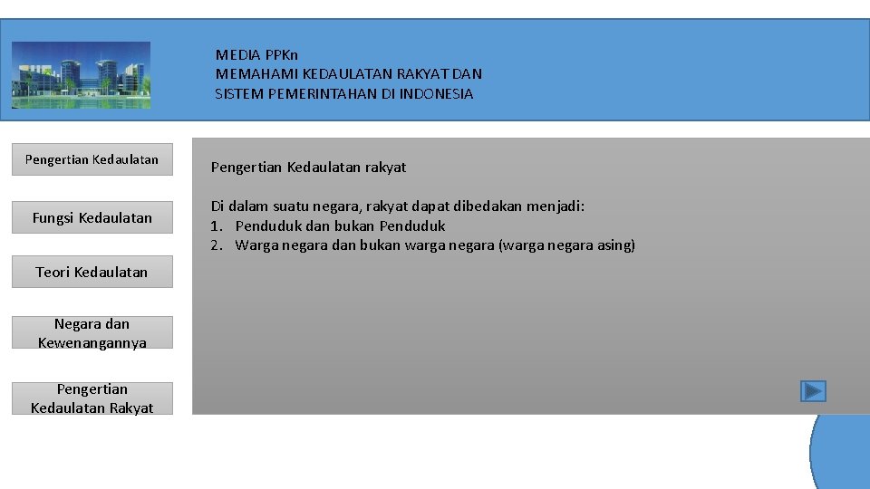 MEDIA PPKn MEMAHAMI KEDAULATAN RAKYAT DAN SISTEM PEMERINTAHAN DI INDONESIA Pengertian Kedaulatan Fungsi Kedaulatan