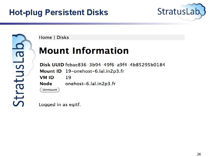 Hot-plug Persistent Disks 24 