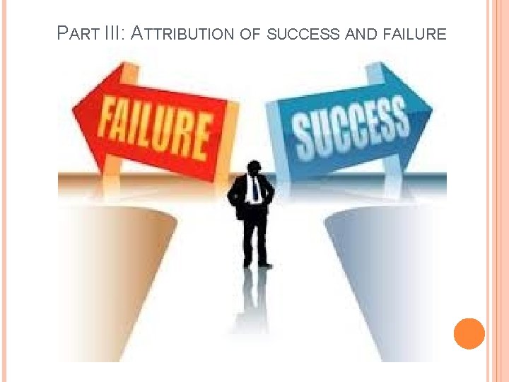 PART III: ATTRIBUTION OF SUCCESS AND FAILURE 