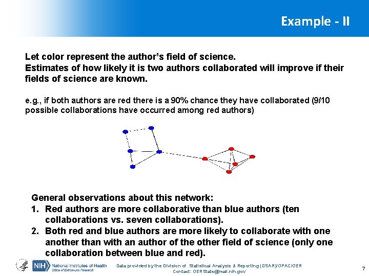 Example - II Let color represent the author’s field of science. Estimates of how