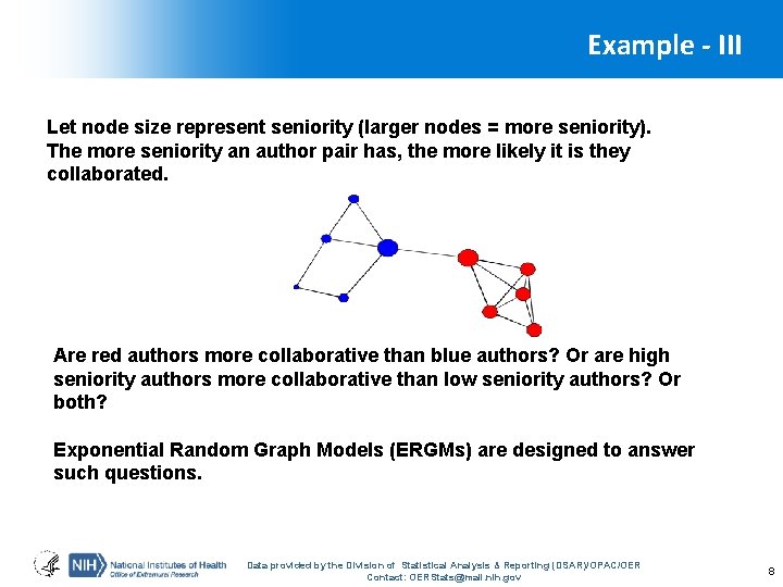 Example - III Let node size represent seniority (larger nodes = more seniority). The
