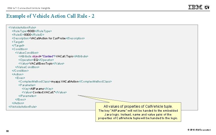 IBM Io. T Connected Vehicle Insights Example of Vehicle Action Call Rule - 2