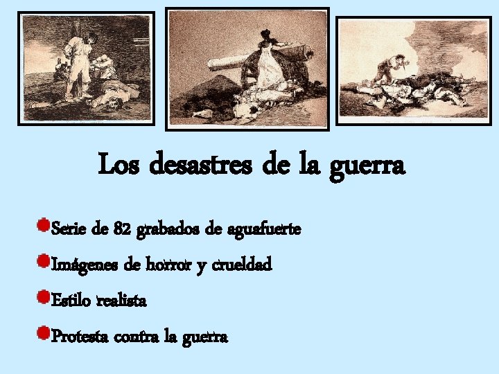 Los desastres de la guerra Serie de 82 grabados de aguafuerte Imágenes de horror