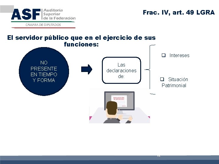 Frac. IV, art. 49 LGRA El servidor público que en el ejercicio de sus