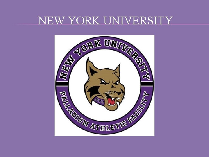 NEW YORK UNIVERSITY 