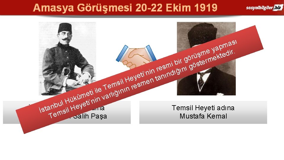 Amasya Görüşmesi 20 -22 Ekim 1919 ı s a m p a y e