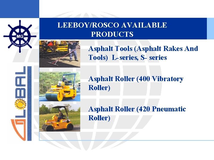 LEEBOY/ROSCO AVAILABLE PRODUCTS § Asphalt Tools (Asphalt Rakes And Tools) L-series, S- series §