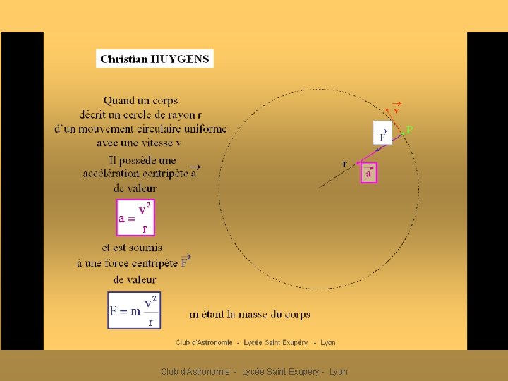 Club d'Astronomie - Lycée Saint Exupéry - Lyon 