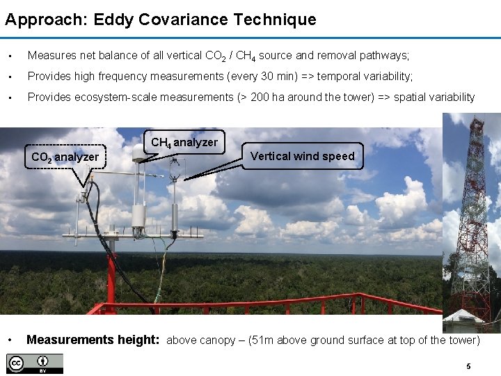 Approach: Eddy Covariance Technique • Measures net balance of all vertical CO 2 /