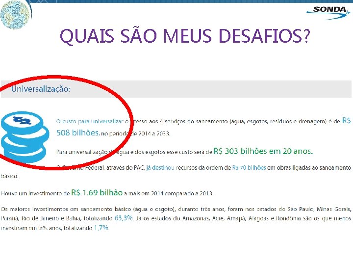 QUAIS SÃO MEUS DESAFIOS? 