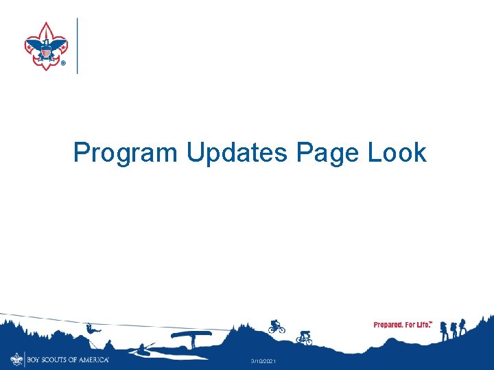 Program Updates Page Look 3/10/2021 