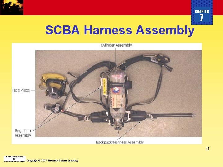 CHAPTER 7 SCBA Harness Assembly 21 Copyright © 2007 Thomson Delmar Learning 
