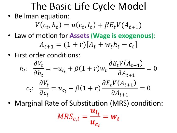  • The Basic Life Cycle Model 