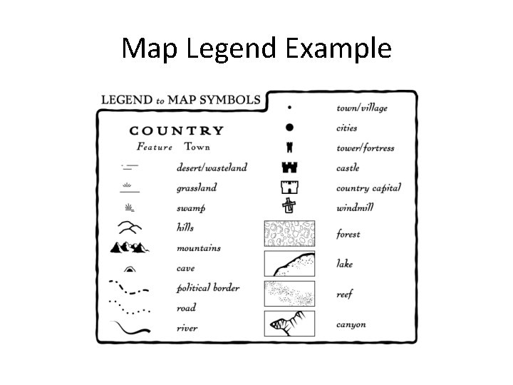 Map Legend Example 