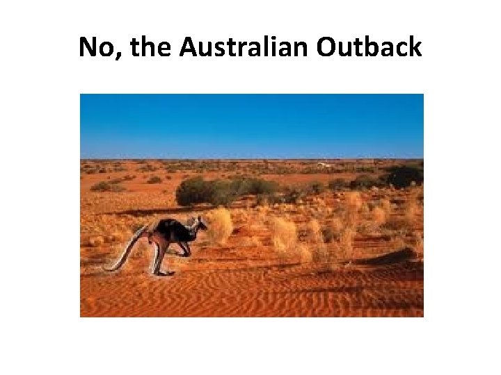 No, the Australian Outback 