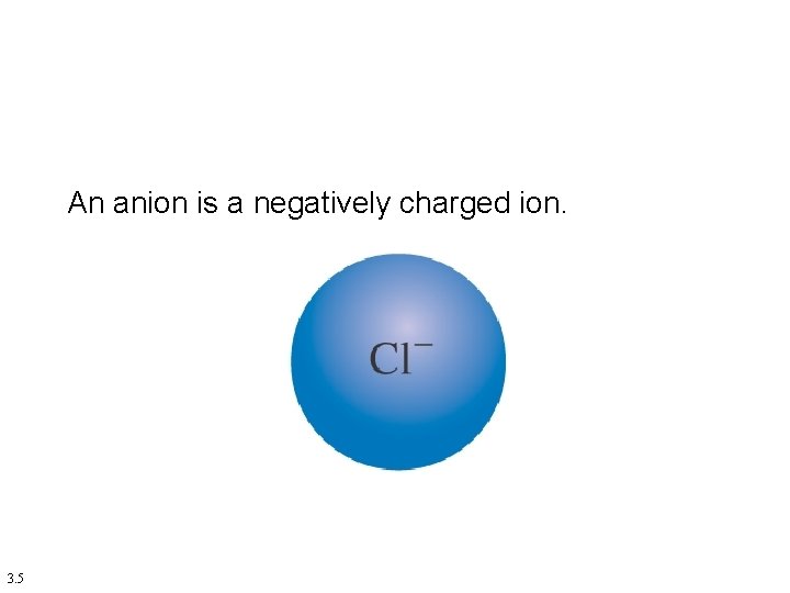 An anion is a negatively charged ion. 3. 5 